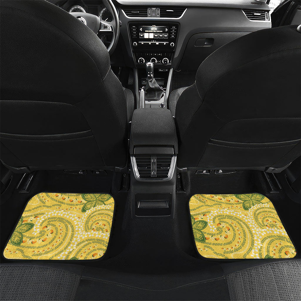Hawaii Palaka Car Mats Cute Ripe Mango Turtle On The Waves