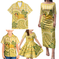 Hawaii Palaka Family Matching Puletasi and Hawaiian Shirt Cute Ripe Mango Turtle On The Waves