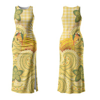 Hawaii Palaka Family Matching Tank Maxi Dress and Hawaiian Shirt Cute Ripe Mango Turtle On The Waves