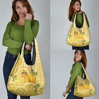Hawaii Palaka Grocery Bag Cute Ripe Mango Turtle On The Waves