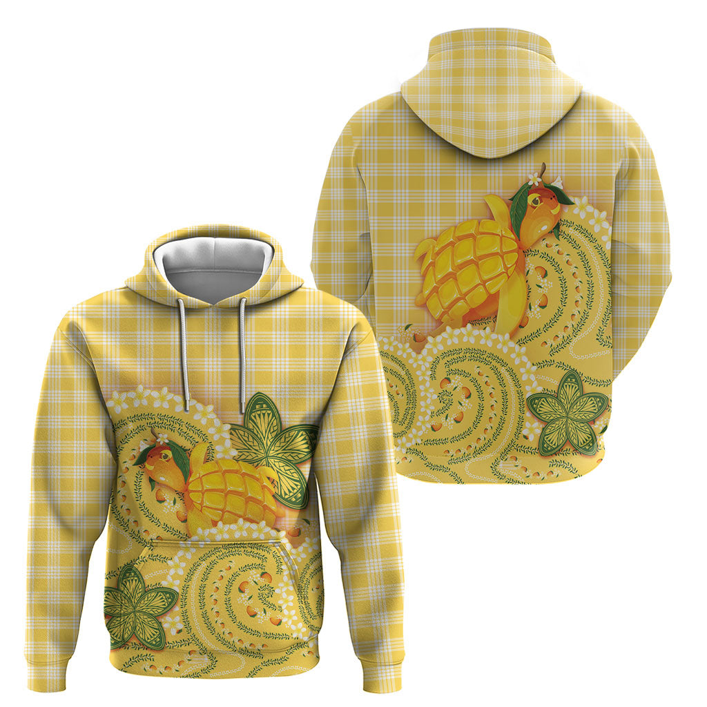 Hawaii Palaka Hoodie Cute Ripe Mango Turtle On The Waves