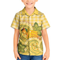 Hawaii Palaka Kid Hawaiian Shirt Cute Ripe Mango Turtle On The Waves