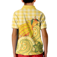 Hawaii Palaka Kid Polo Shirt Cute Ripe Mango Turtle On The Waves