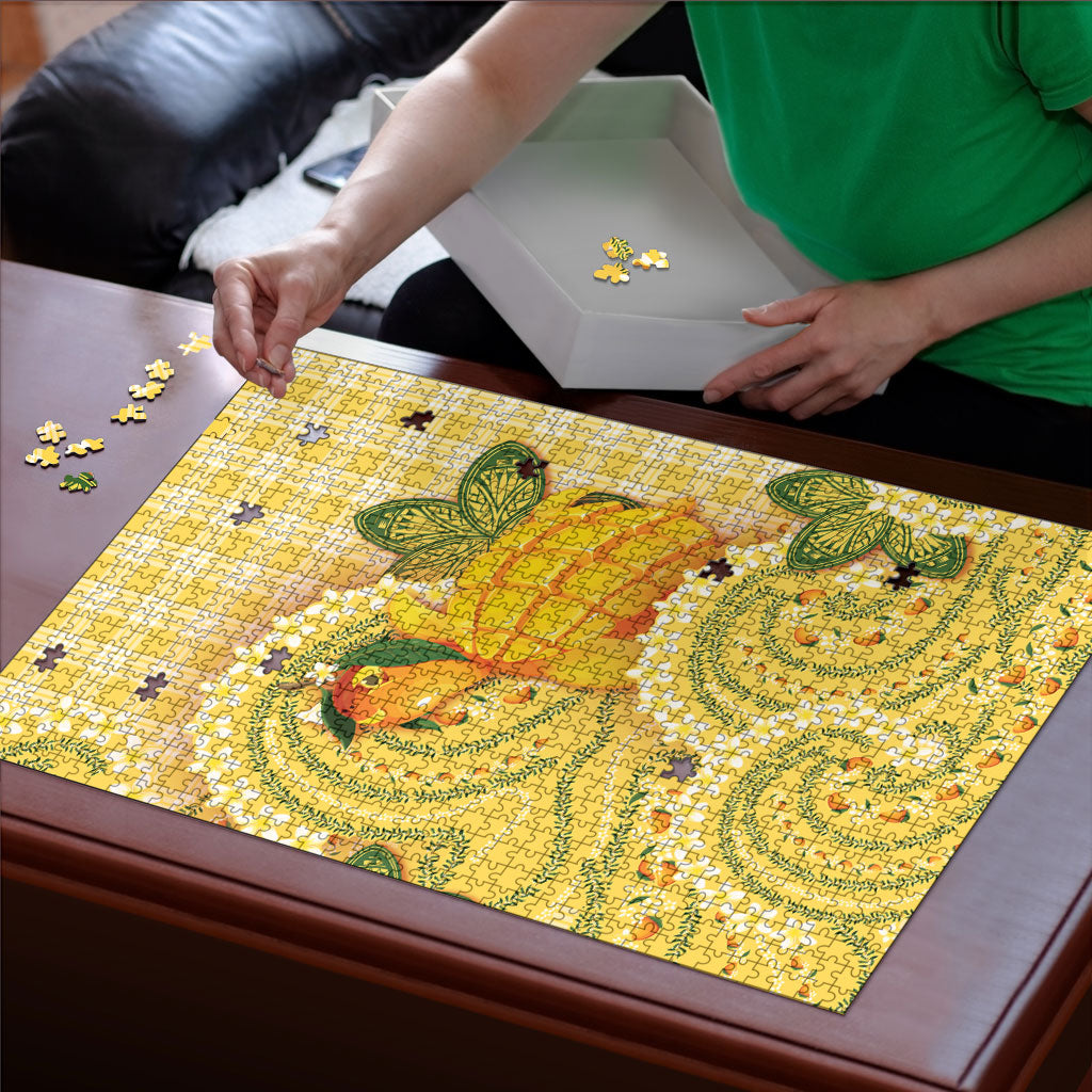 Hawaii Palaka Puzzle Cute Ripe Mango Turtle On The Waves