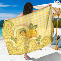 Hawaii Palaka Sarong Cute Ripe Mango Turtle On The Waves