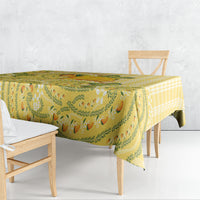 Hawaii Palaka Tablecloth Cute Ripe Mango Turtle On The Waves