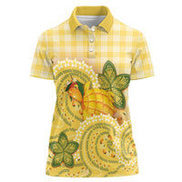 Hawaii Palaka Women Polo Shirt Cute Ripe Mango Turtle On The Waves