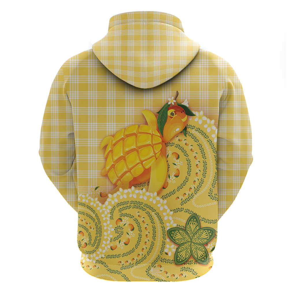 Hawaii Palaka Zip Hoodie Cute Ripe Mango Turtle On The Waves