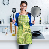 Hawaii Palaka Apron Cute Green Mango Turtle On The Waves