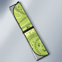 Hawaii Palaka Auto Sun Shade Cute Green Mango Turtle On The Waves