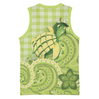 Hawaii Palaka Basketball Jersey Cute Green Mango Turtle On The Waves