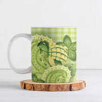 Hawaii Palaka Ceramic Mug Cute Green Mango Turtle On The Waves