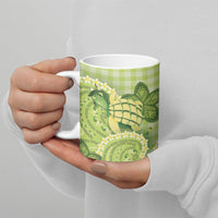 Hawaii Palaka Ceramic Mug Cute Green Mango Turtle On The Waves