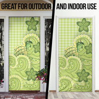 Hawaii Palaka Door Cover Cute Green Mango Turtle On The Waves