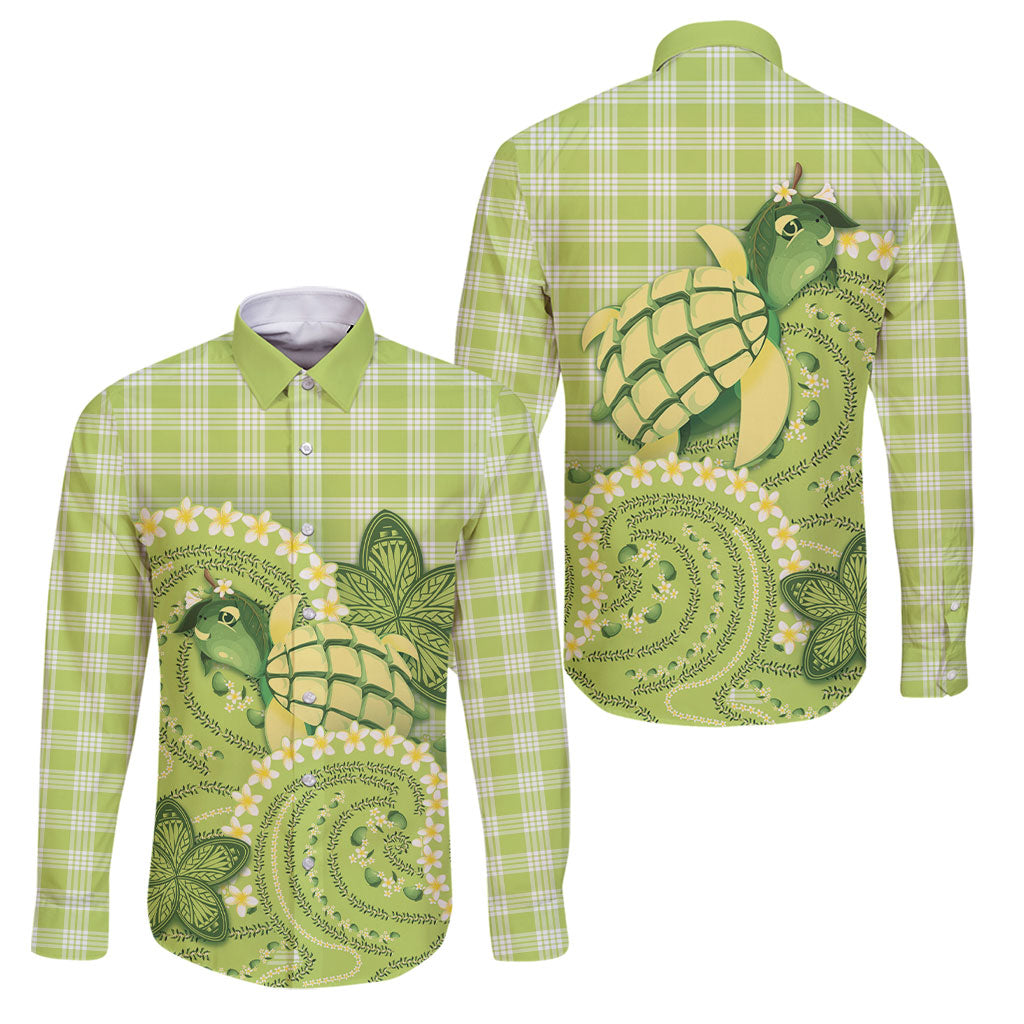 Hawaii Palaka Family Matching Mermaid Dress and Hawaiian Shirt Cute Green Mango Turtle On The Waves