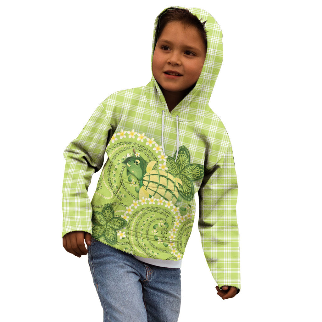 Hawaii Palaka Kid Hoodie Cute Green Mango Turtle On The Waves