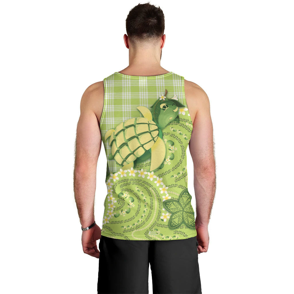 Hawaii Palaka Men Tank Top Cute Green Mango Turtle On The Waves