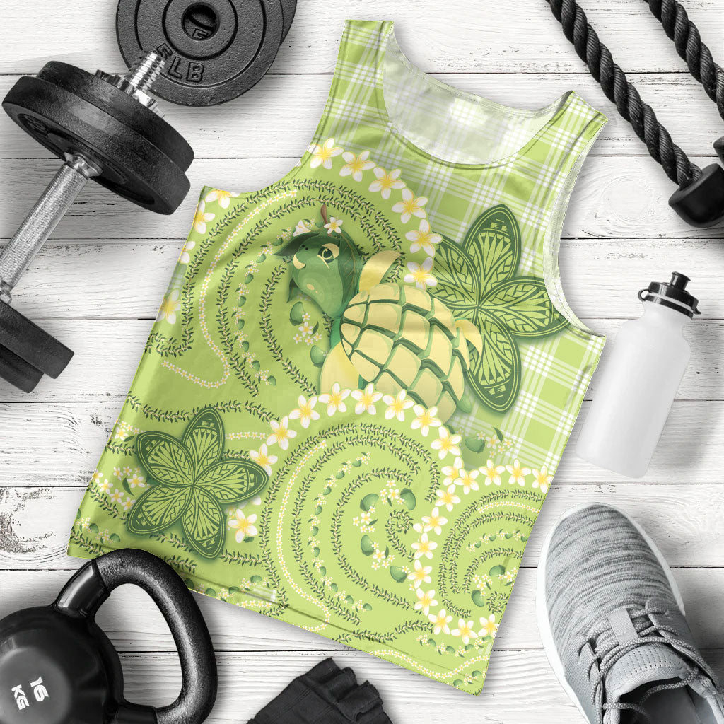 Hawaii Palaka Men Tank Top Cute Green Mango Turtle On The Waves