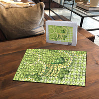Hawaii Palaka Puzzle Cute Green Mango Turtle On The Waves