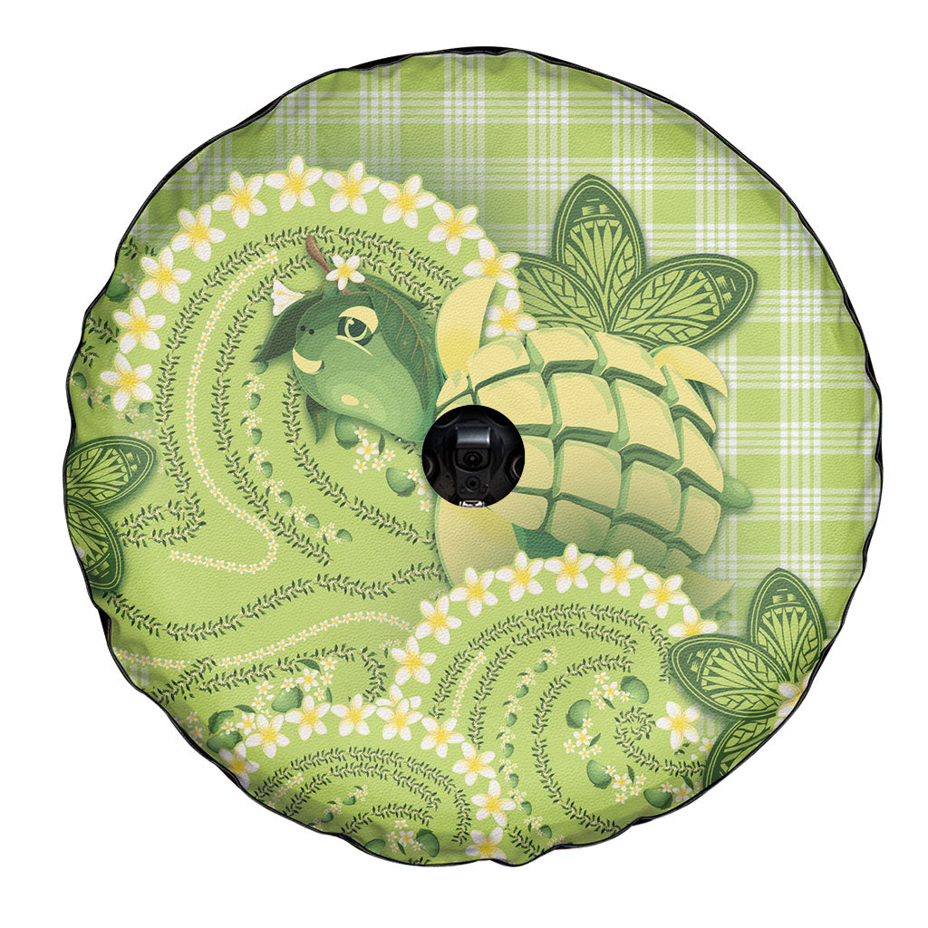 Hawaii Palaka Spare Tire Cover Cute Green Mango Turtle On The Waves
