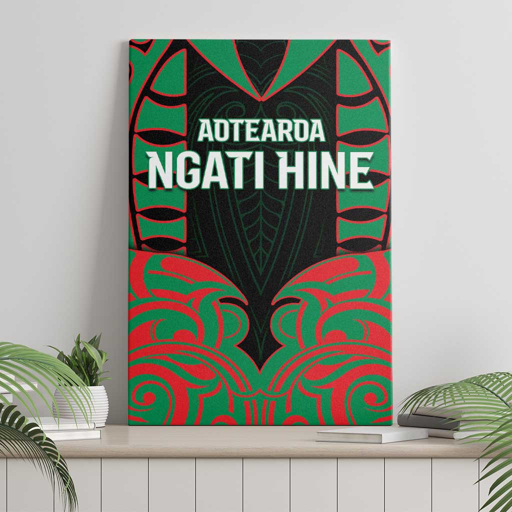 Aotearoa Ngati Hine Canvas Wall Art Maori Pattern New Zealand - Polynesian Pride