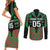 Custom Aotearoa Ngati Hine Couples Matching Short Sleeve Bodycon Dress and Long Sleeve Button Shirt Maori Pattern New Zealand - Polynesian Pride