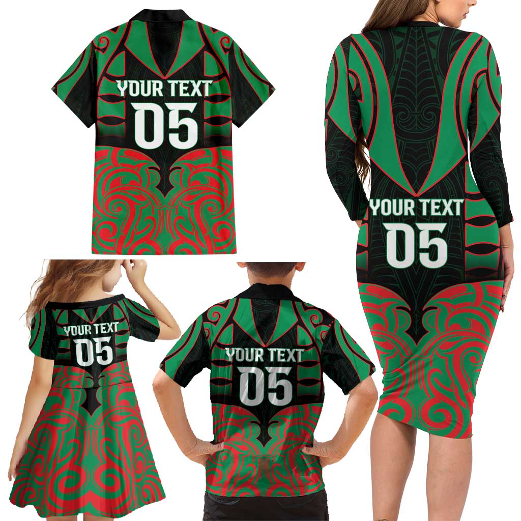 Custom Aotearoa Ngati Hine Family Matching Long Sleeve Bodycon Dress and Hawaiian Shirt Maori Pattern New Zealand - Polynesian Pride