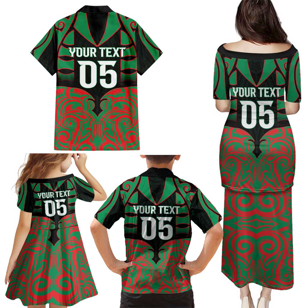 Custom Aotearoa Ngati Hine Family Matching Puletasi and Hawaiian Shirt Maori Pattern New Zealand - Polynesian Pride