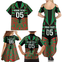 Custom Aotearoa Ngati Hine Family Matching Summer Maxi Dress and Hawaiian Shirt Maori Pattern New Zealand - Polynesian Pride