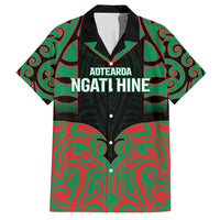 Custom Aotearoa Ngati Hine Family Matching Summer Maxi Dress and Hawaiian Shirt Maori Pattern New Zealand - Polynesian Pride