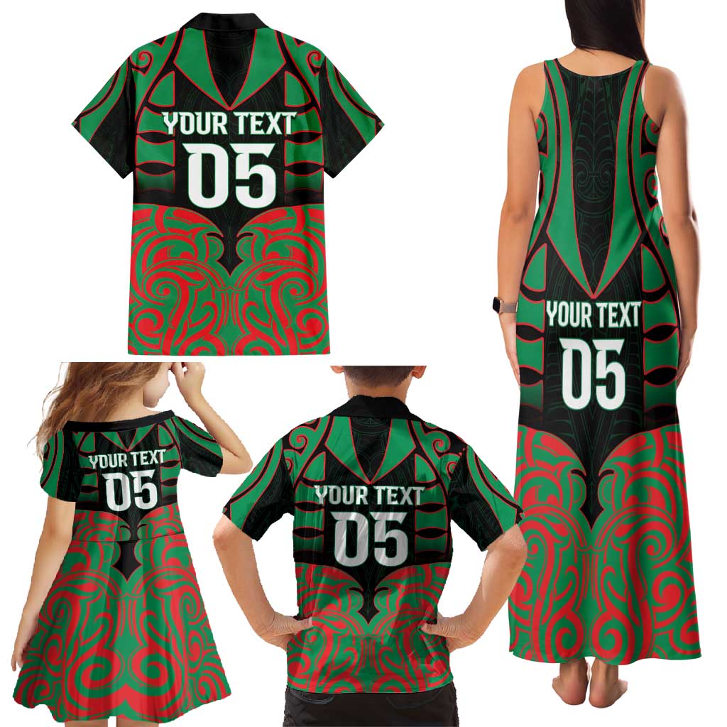 Custom Aotearoa Ngati Hine Family Matching Tank Maxi Dress and Hawaiian Shirt Maori Pattern New Zealand - Polynesian Pride