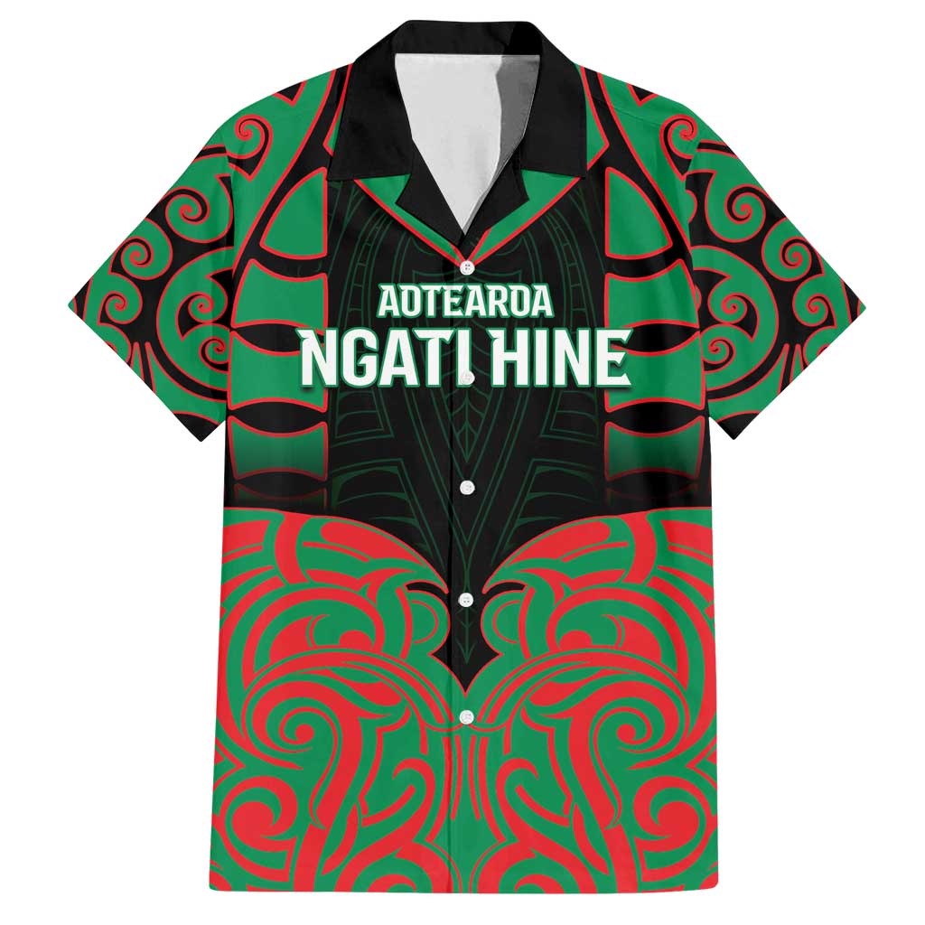 Custom Aotearoa Ngati Hine Family Matching Tank Maxi Dress and Hawaiian Shirt Maori Pattern New Zealand - Polynesian Pride