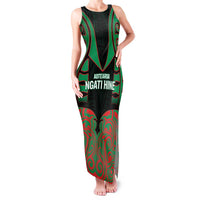 Custom Aotearoa Ngati Hine Family Matching Tank Maxi Dress and Hawaiian Shirt Maori Pattern New Zealand - Polynesian Pride