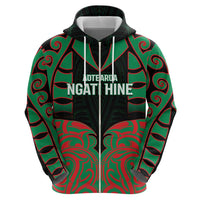 Custom Aotearoa Ngati Hine Hoodie Maori Pattern New Zealand - Polynesian Pride