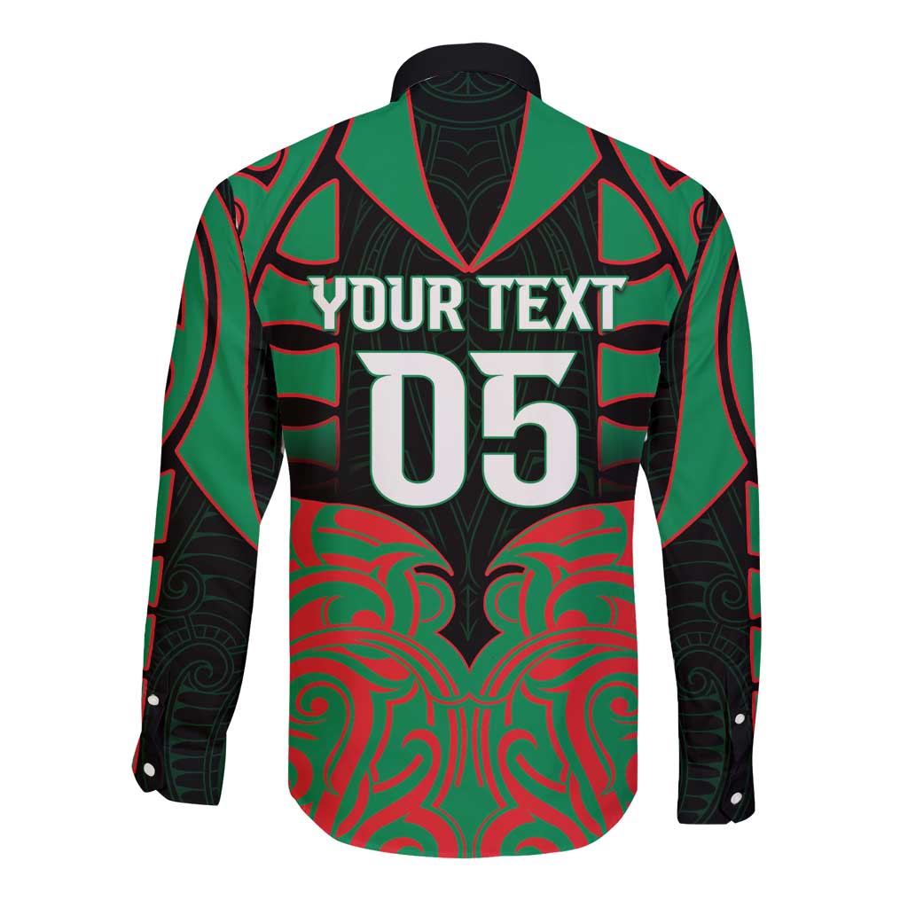 Custom Aotearoa Ngati Hine Long Sleeve Button Shirt Maori Pattern New Zealand - Polynesian Pride