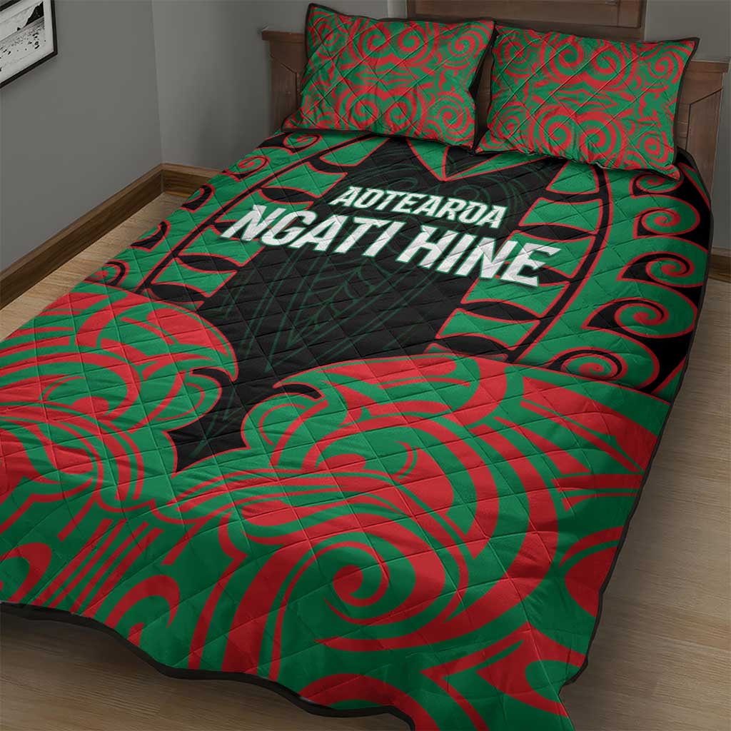 Aotearoa Ngati Hine Quilt Bed Set Maori Pattern New Zealand - Polynesian Pride