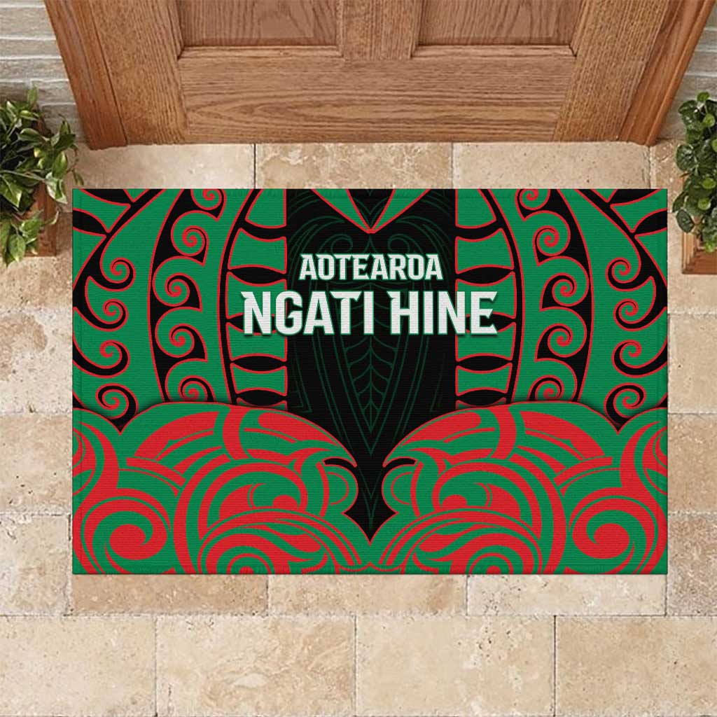 Aotearoa Ngati Hine Rubber Doormat Maori Pattern New Zealand - Polynesian Pride