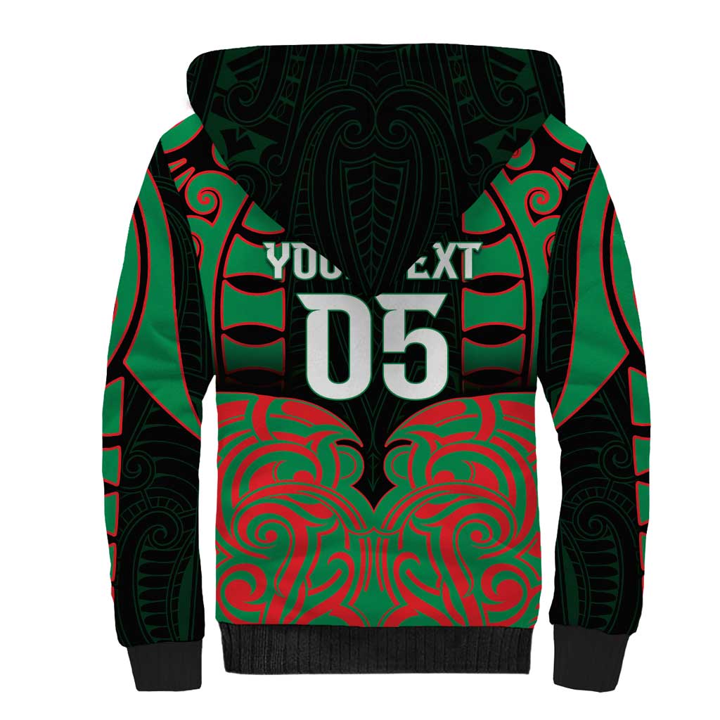 Custom Aotearoa Ngati Hine Sherpa Hoodie Maori Pattern New Zealand - Polynesian Pride