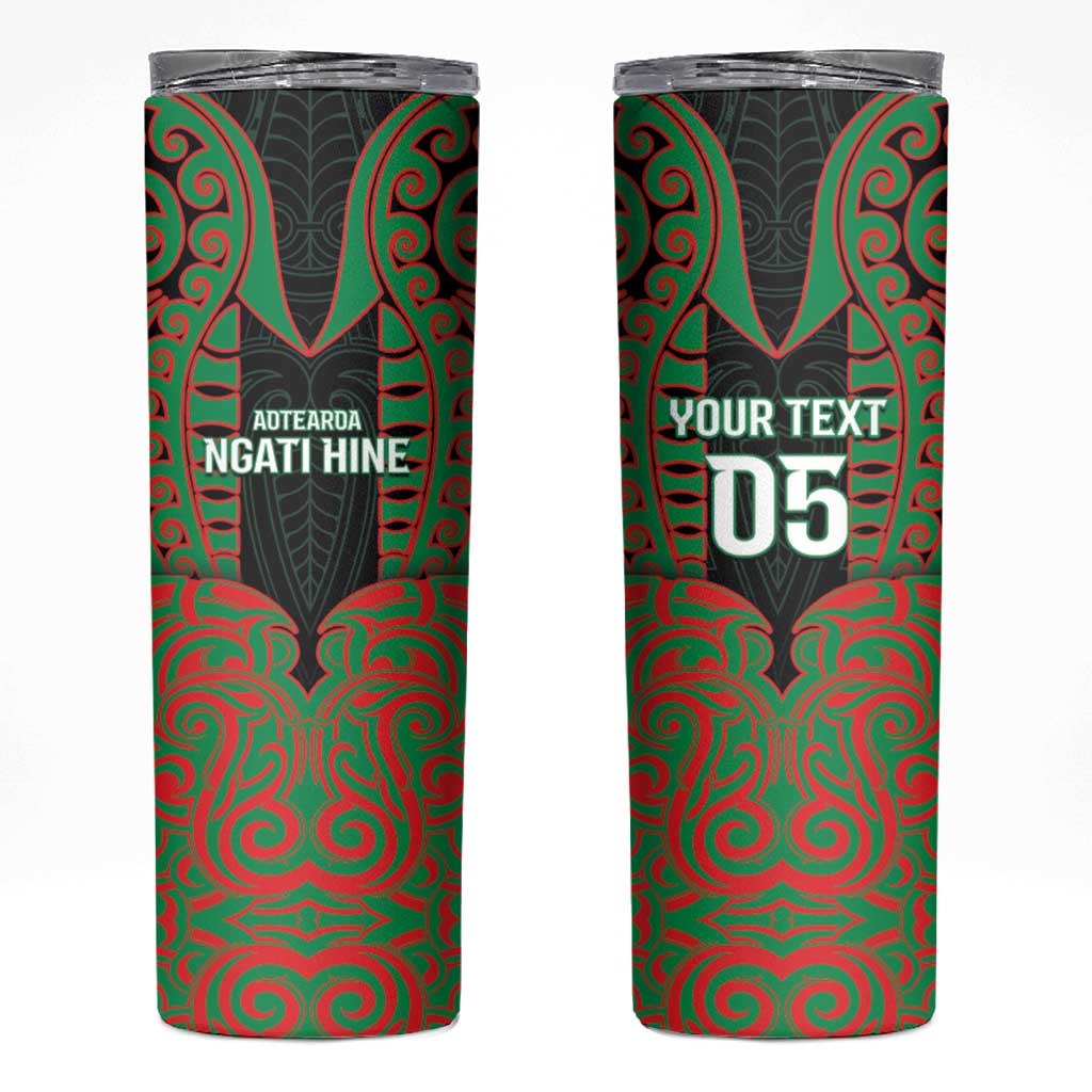 Custom Aotearoa Ngati Hine Skinny Tumbler Maori Pattern New Zealand - Polynesian Pride