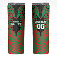 Custom Aotearoa Ngati Hine Skinny Tumbler Maori Pattern New Zealand - Polynesian Pride