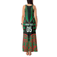 Custom Aotearoa Ngati Hine Tank Maxi Dress Maori Pattern New Zealand - Polynesian Pride
