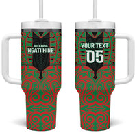 Custom Aotearoa Ngati Hine Tumbler With Handle Maori Pattern New Zealand - Polynesian Pride