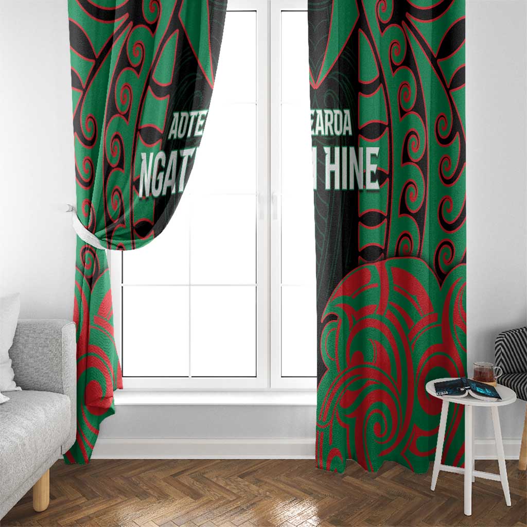 Aotearoa Ngati Hine Window Curtain Maori Pattern New Zealand - Polynesian Pride