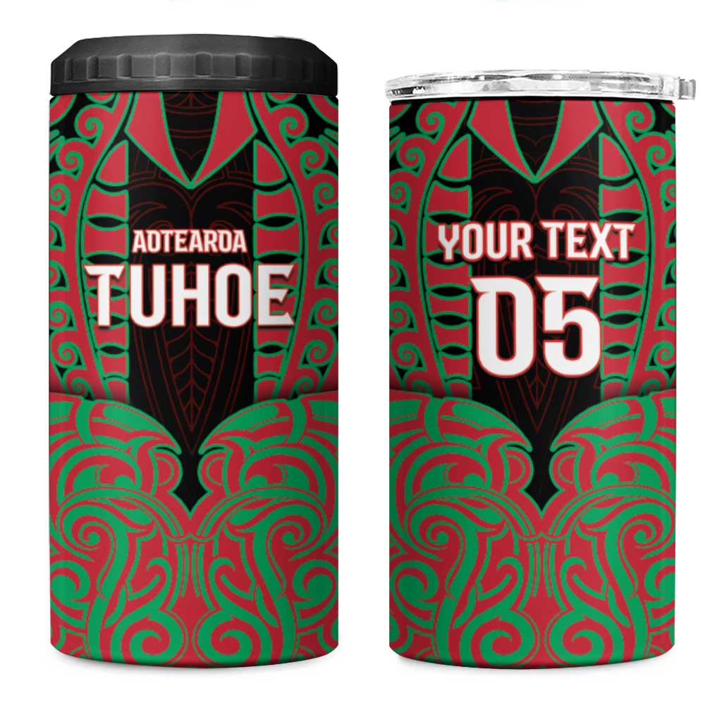 Custom Aotearoa Tuhoe 4 in 1 Can Cooler Tumbler Maori Pattern New Zealand - Polynesian Pride