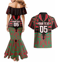 Custom Aotearoa Tuhoe Couples Matching Mermaid Dress and Hawaiian Shirt Maori Pattern New Zealand - Polynesian Pride