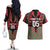 Custom Aotearoa Tuhoe Couples Matching Off The Shoulder Long Sleeve Dress and Hawaiian Shirt Maori Pattern New Zealand - Polynesian Pride