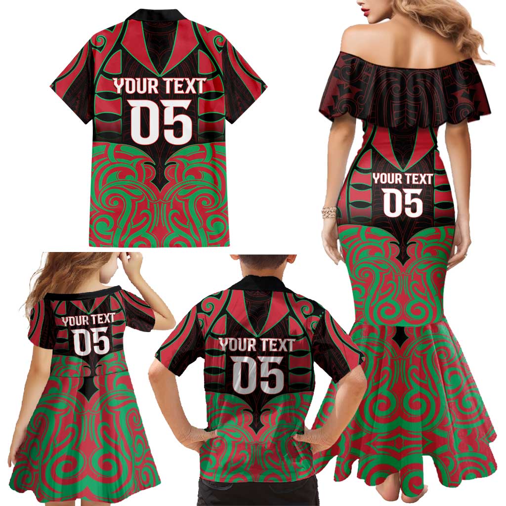 Custom Aotearoa Tuhoe Family Matching Mermaid Dress and Hawaiian Shirt Maori Pattern New Zealand - Polynesian Pride