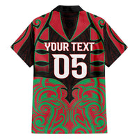 Custom Aotearoa Tuhoe Family Matching Off Shoulder Short Dress and Hawaiian Shirt Maori Pattern New Zealand - Polynesian Pride