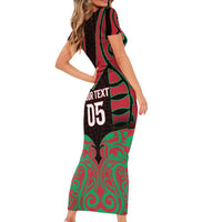 Custom Aotearoa Tuhoe Family Matching Short Sleeve Bodycon Dress and Hawaiian Shirt Maori Pattern New Zealand - Polynesian Pride