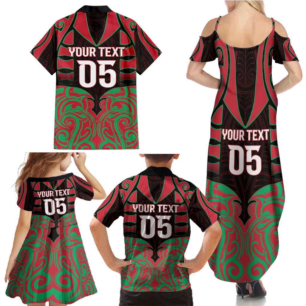 Custom Aotearoa Tuhoe Family Matching Summer Maxi Dress and Hawaiian Shirt Maori Pattern New Zealand - Polynesian Pride